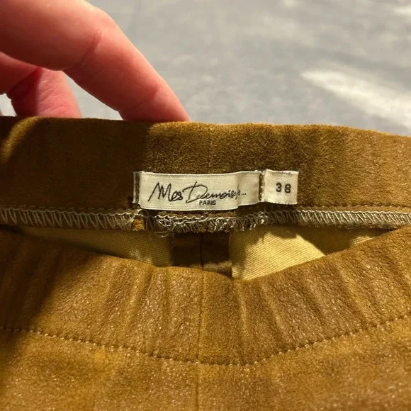 Mes Demoiselles brown Esther Lamb leather legging pants size US 6 FR 38